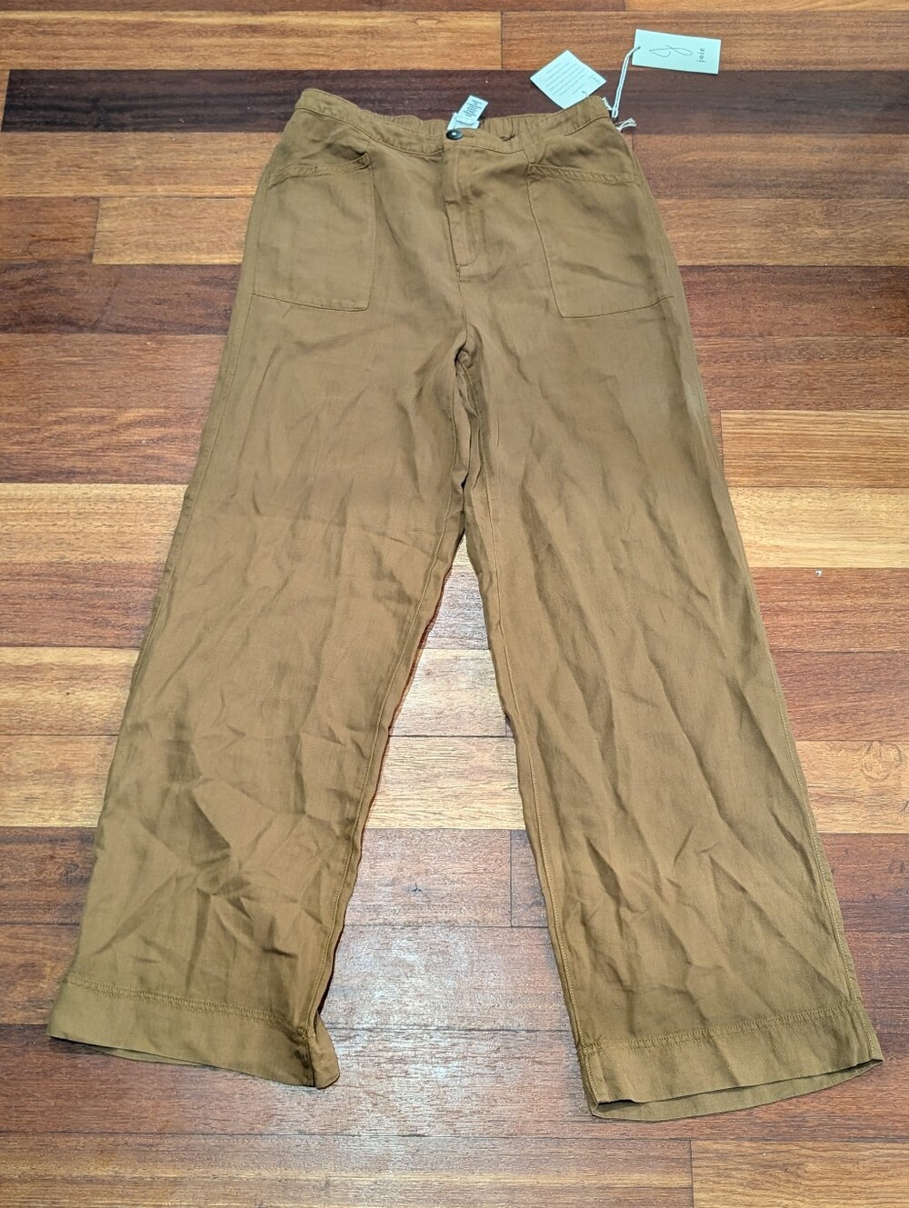 Joie Tan Wide-Leg Chino Pants